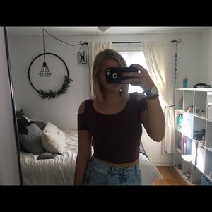 comfy purple crop top